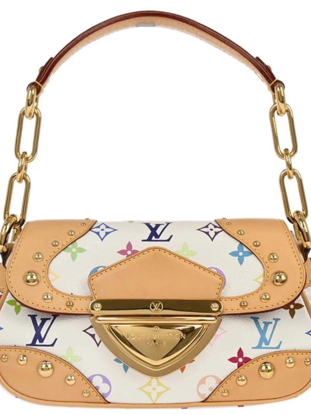 Louis Vuitton White Monogram Multicolor Marilyn Handbag M40127 MI1097 156173